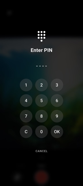 Underwater Cam PIN keypad